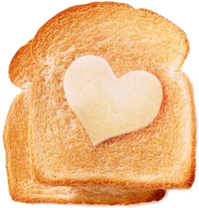 ButterMakesMeHappy Toast with heart shaped butter on toast