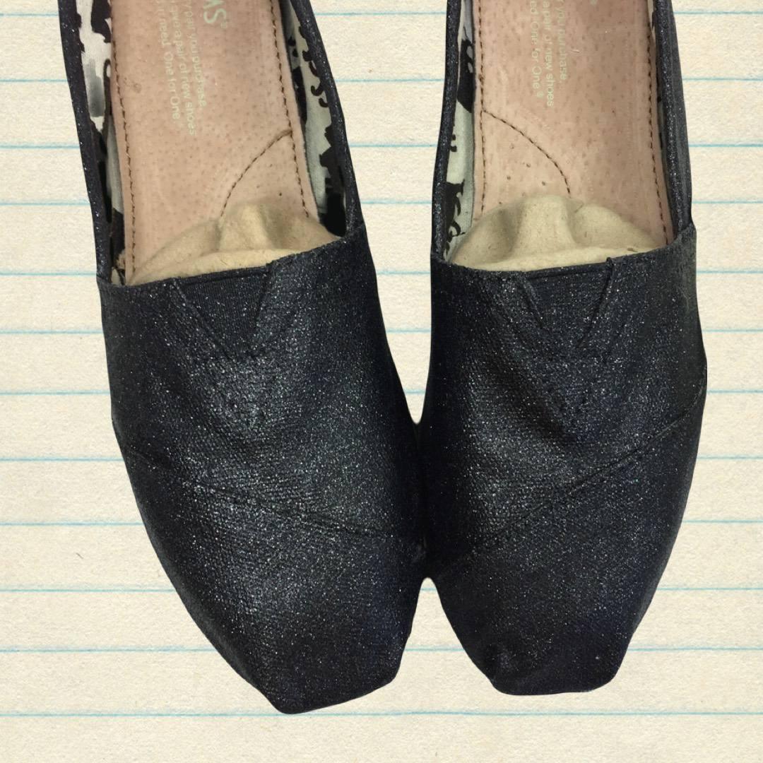 Sparkly Black Glitter TOMS – ButterMakesMeHappy