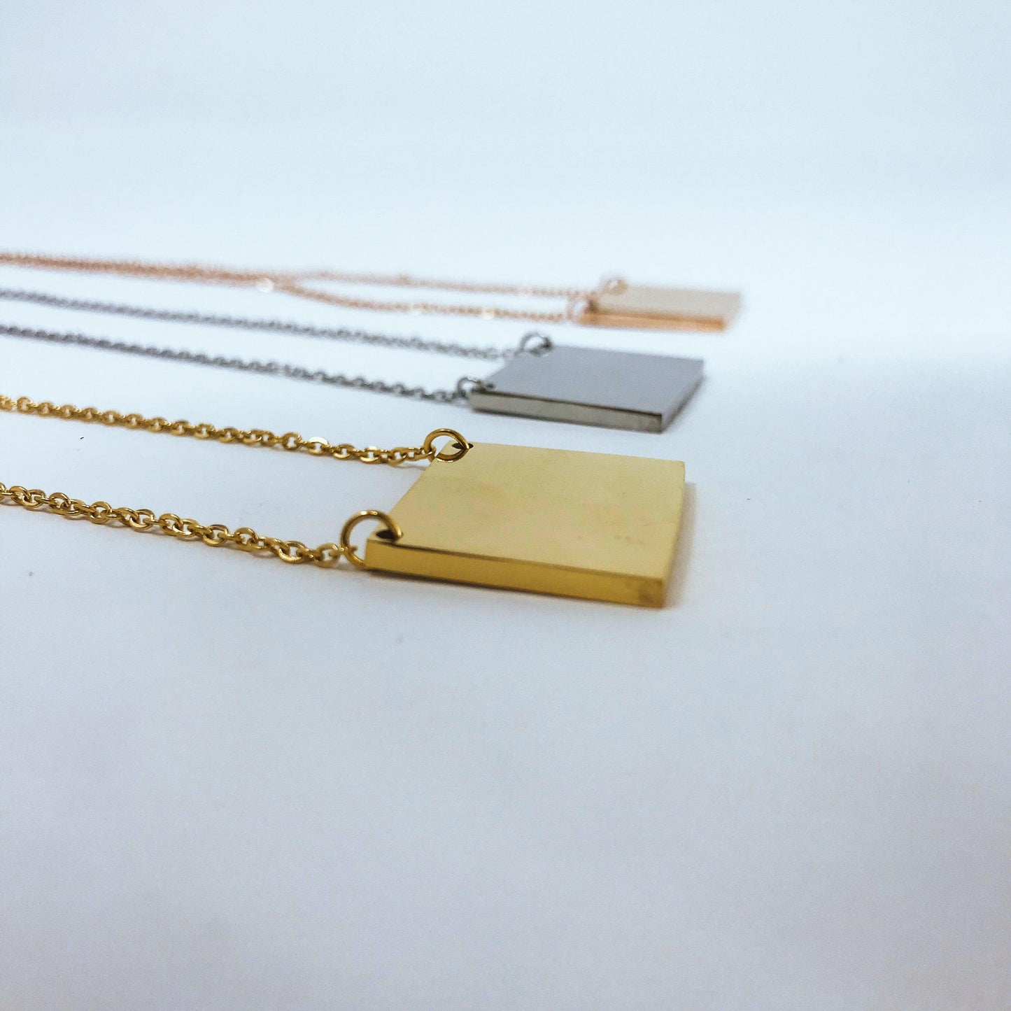 Colorado State Silhouette Necklaces in 3 different colors: Gold, Silver & Rose Gold