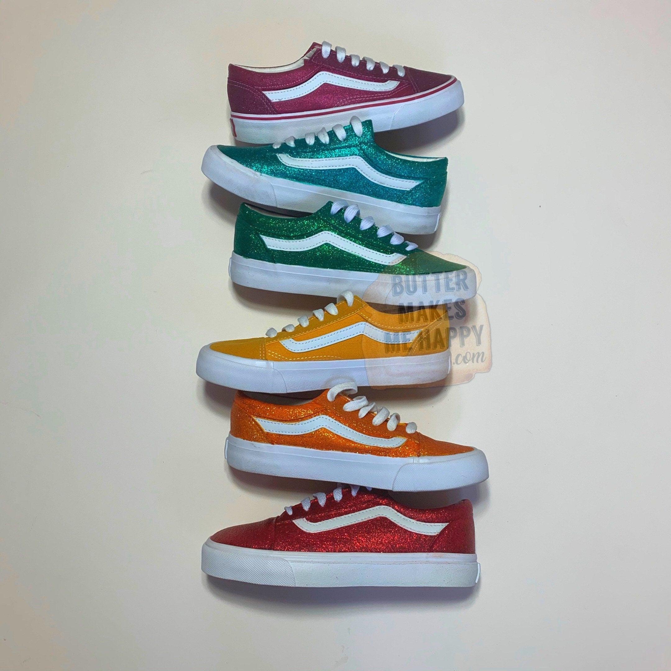 Pick Your Color - Sparkly Skool ButterMakesMeHappy Vans – Glitter Old