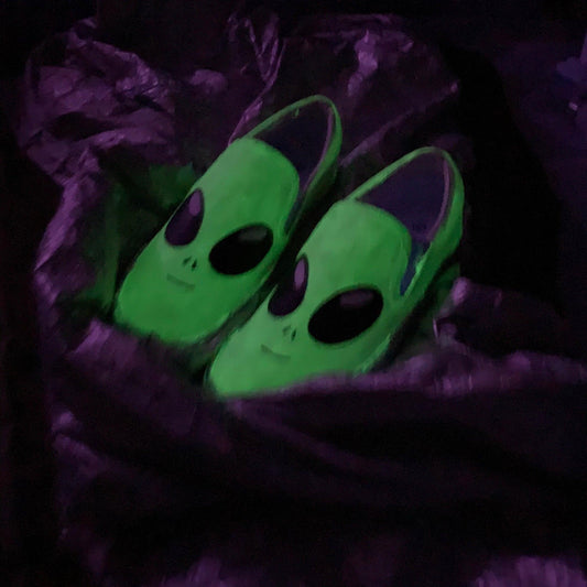 Glow in the Dark Alien Shoes