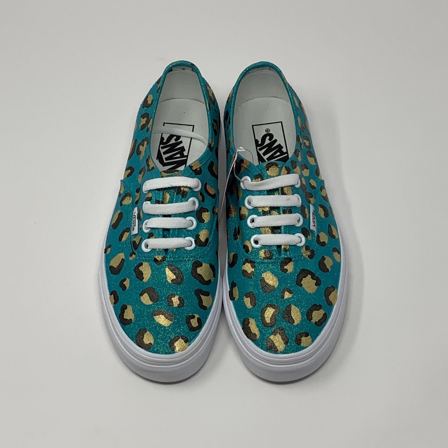 Teal & Gold Leopard Print Shoes