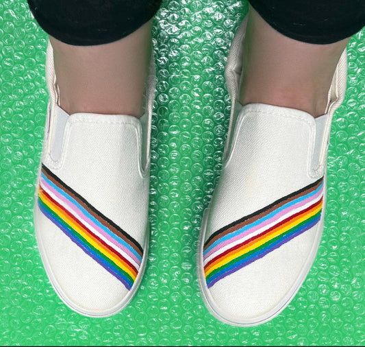 Pride Flag Striped Shoes