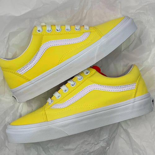 Vibrant Yellow Old Skool Vans FREE Personalizations