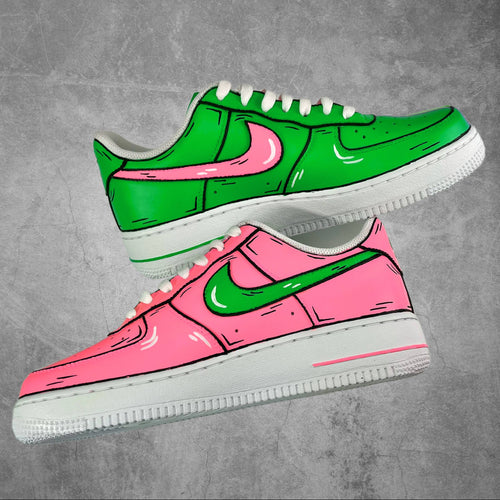 PICK YOUR COLORS- Funky 3D Pop Art Air Force 1's – ButterMakesMeHappy