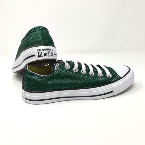 Green sparkle converse shop