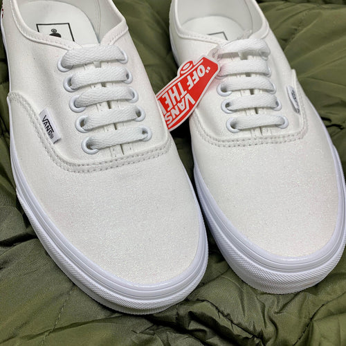 Sparkly white vans Clearance