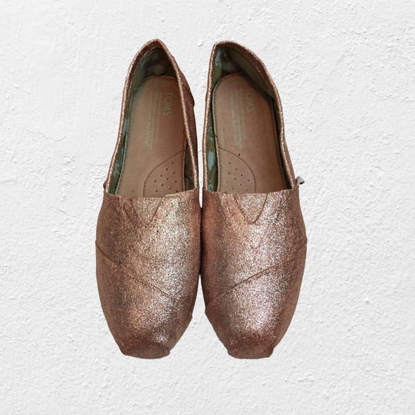 Rose Gold Glitter Shoes - ButterMakesMeHappy