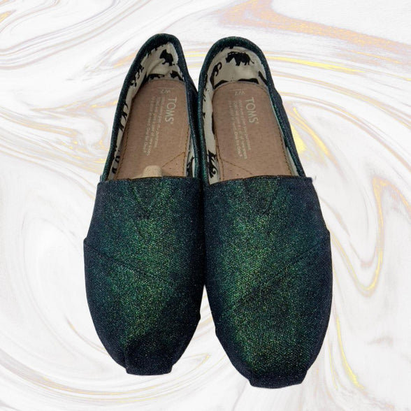 Emerald Glitter TOMS - ButterMakesMeHappy