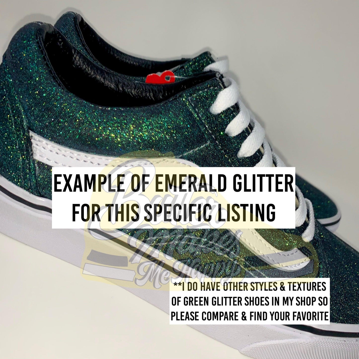 Emerald Glitter Vans - ButterMakesMeHappy