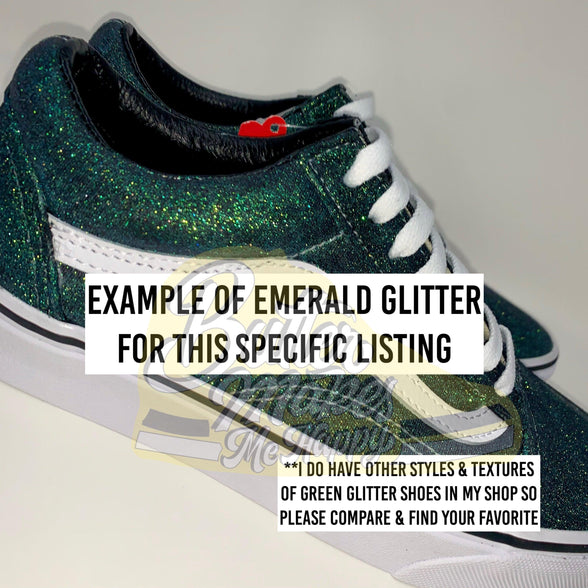 Emerald Glitter Vans - ButterMakesMeHappy