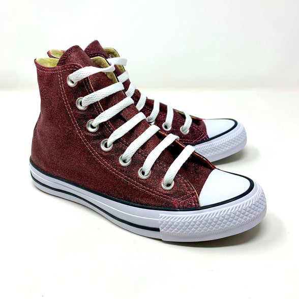 Wine Glitter Hi Top Converse - ButterMakesMeHappy