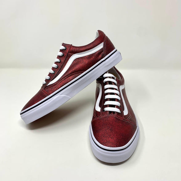 Wine Glitter Old Skool Vans - ButterMakesMeHappy