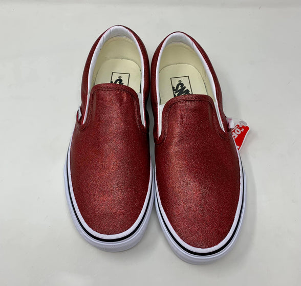 Wine Glitter Slip On Vans - ButterMakesMeHappy