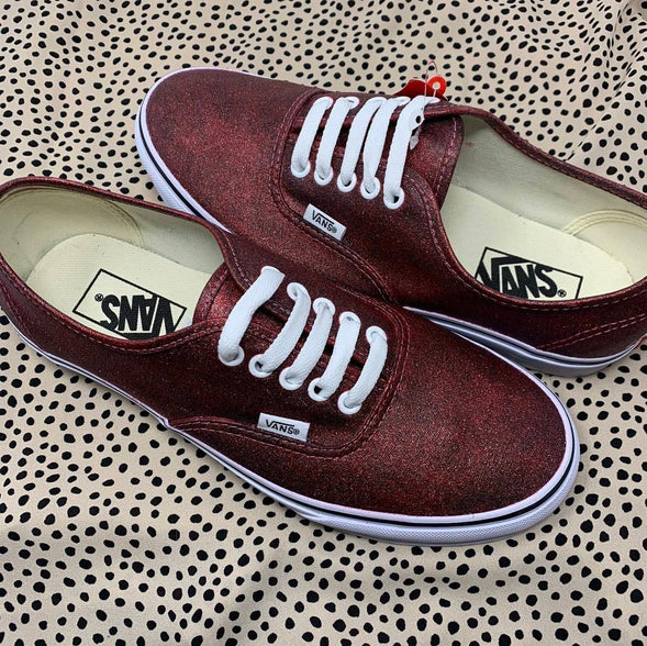 Wine Glitter Vans - ButterMakesMeHappy