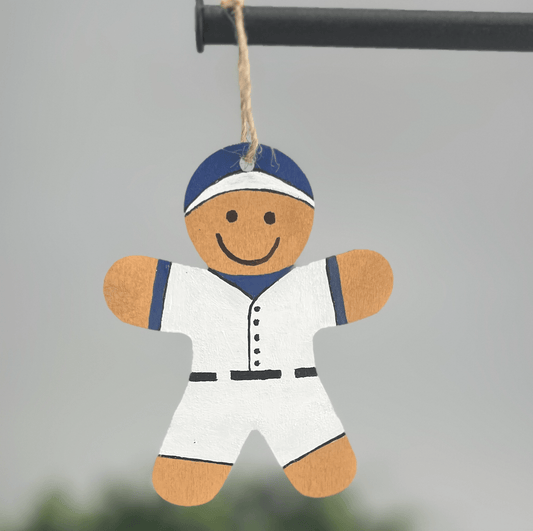 Custom Baseball Player Gingerbread Ornament