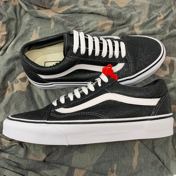 Black Glitter Old Skool Vans - ButterMakesMeHappy
