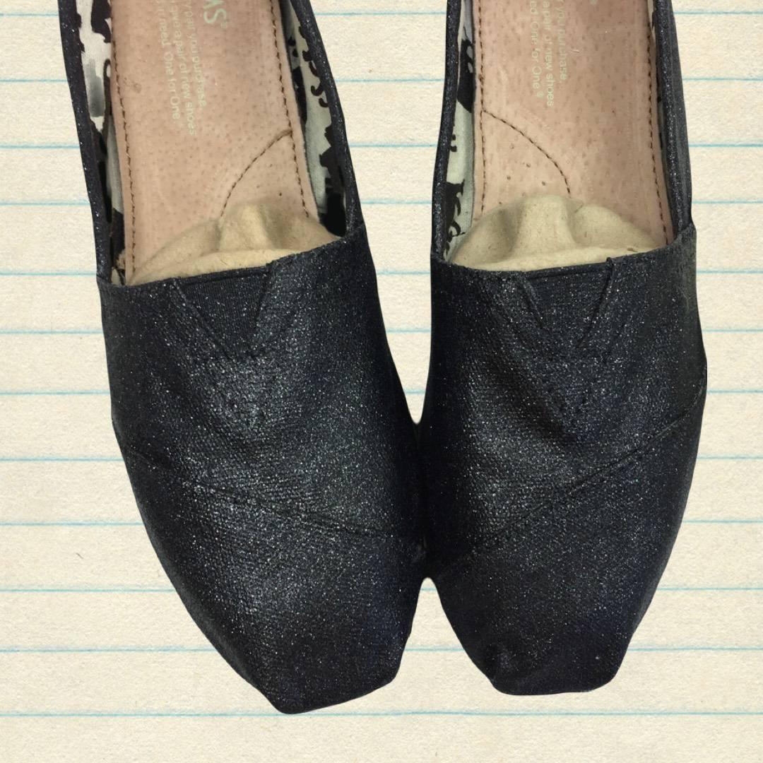 Black Glitter TOMS - ButterMakesMeHappy