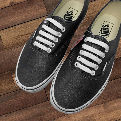 Black sparkly vans shoes Clearance