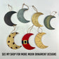 Wooden Moon Ornament Set