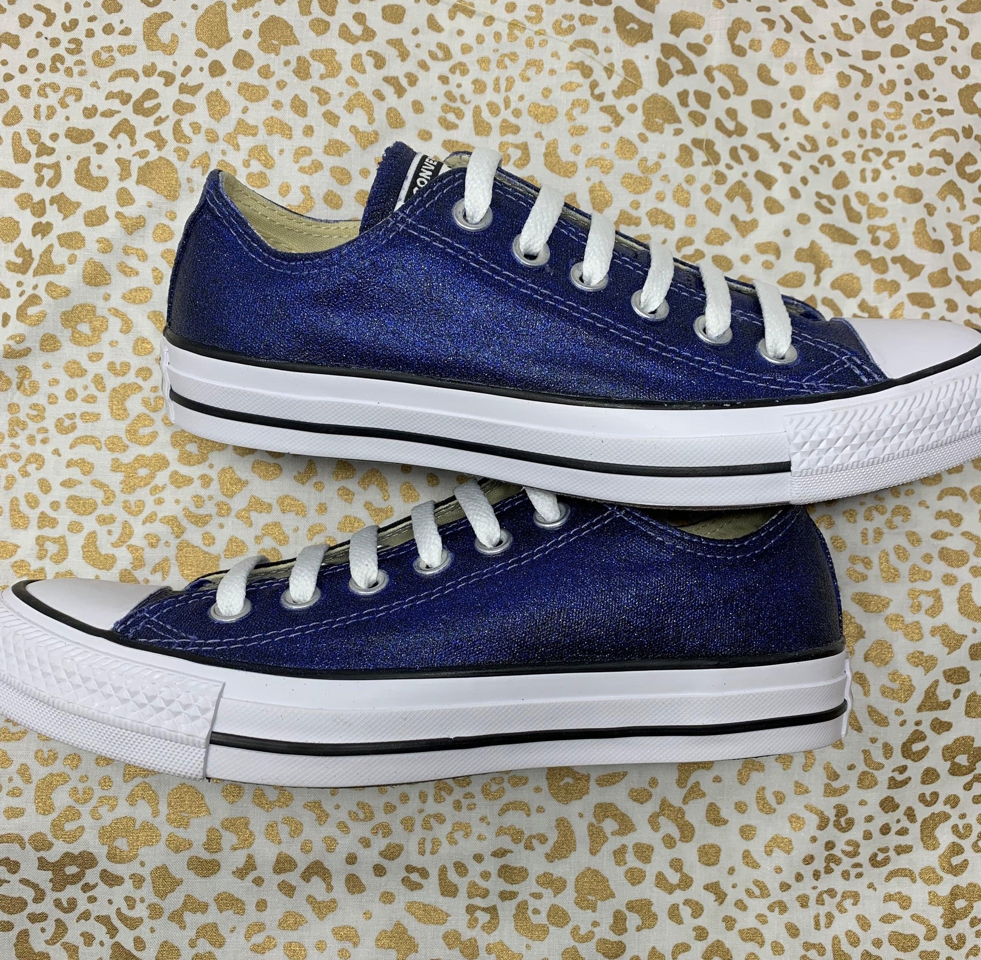 Sparkly Navy Glitter Converse – ButterMakesMeHappy