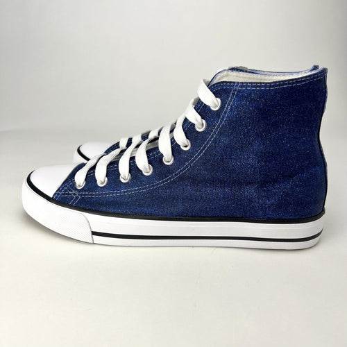 Sparkly Navy Glitter Hi Top Converse
