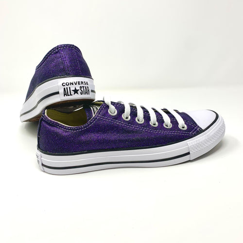 Purple glitter shops trainers