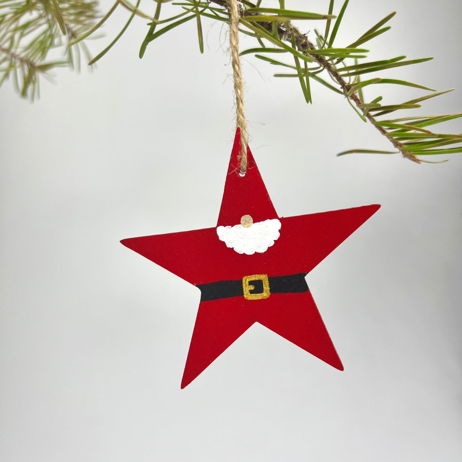 Santa Star Ornament Set