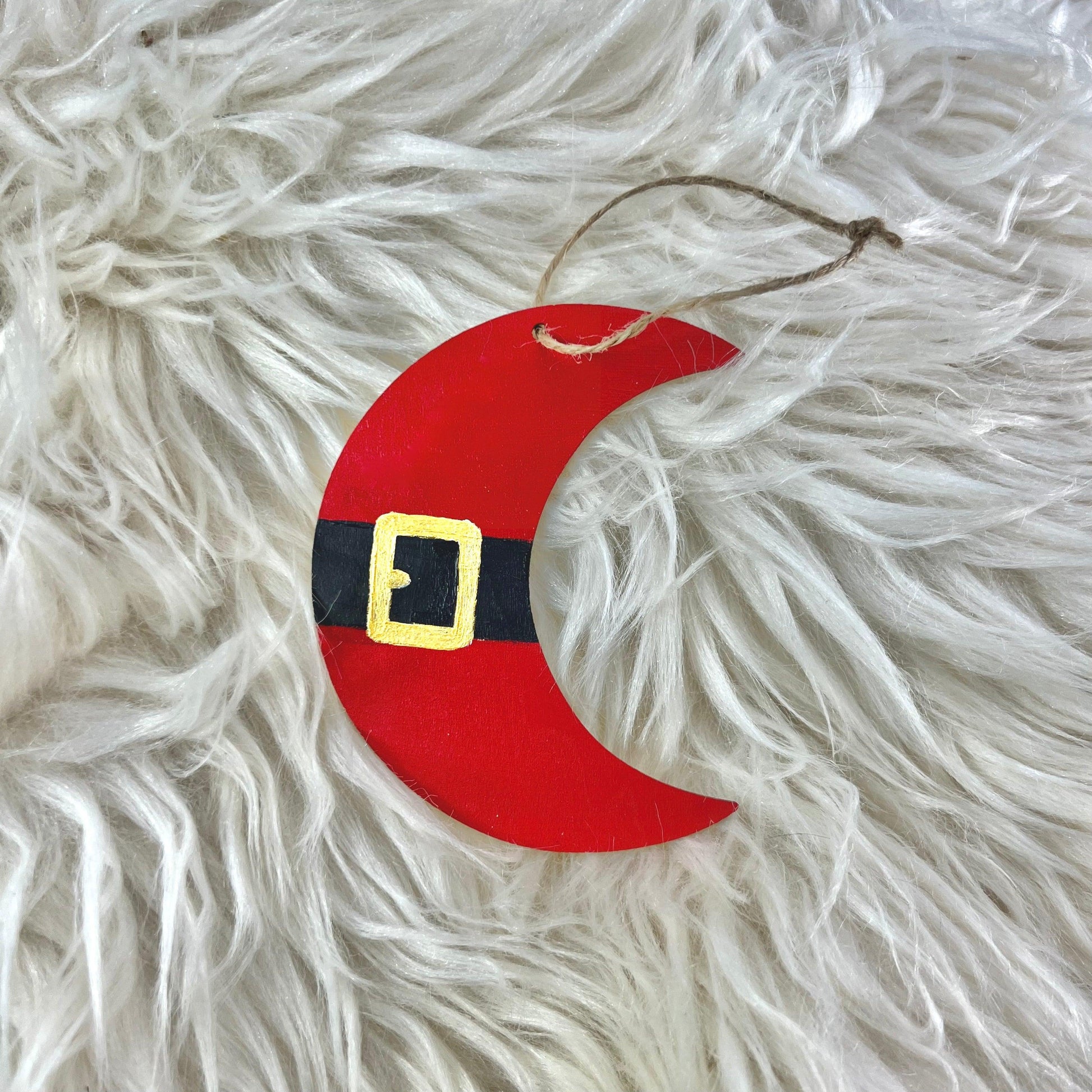 Moon Santa Ornament Set