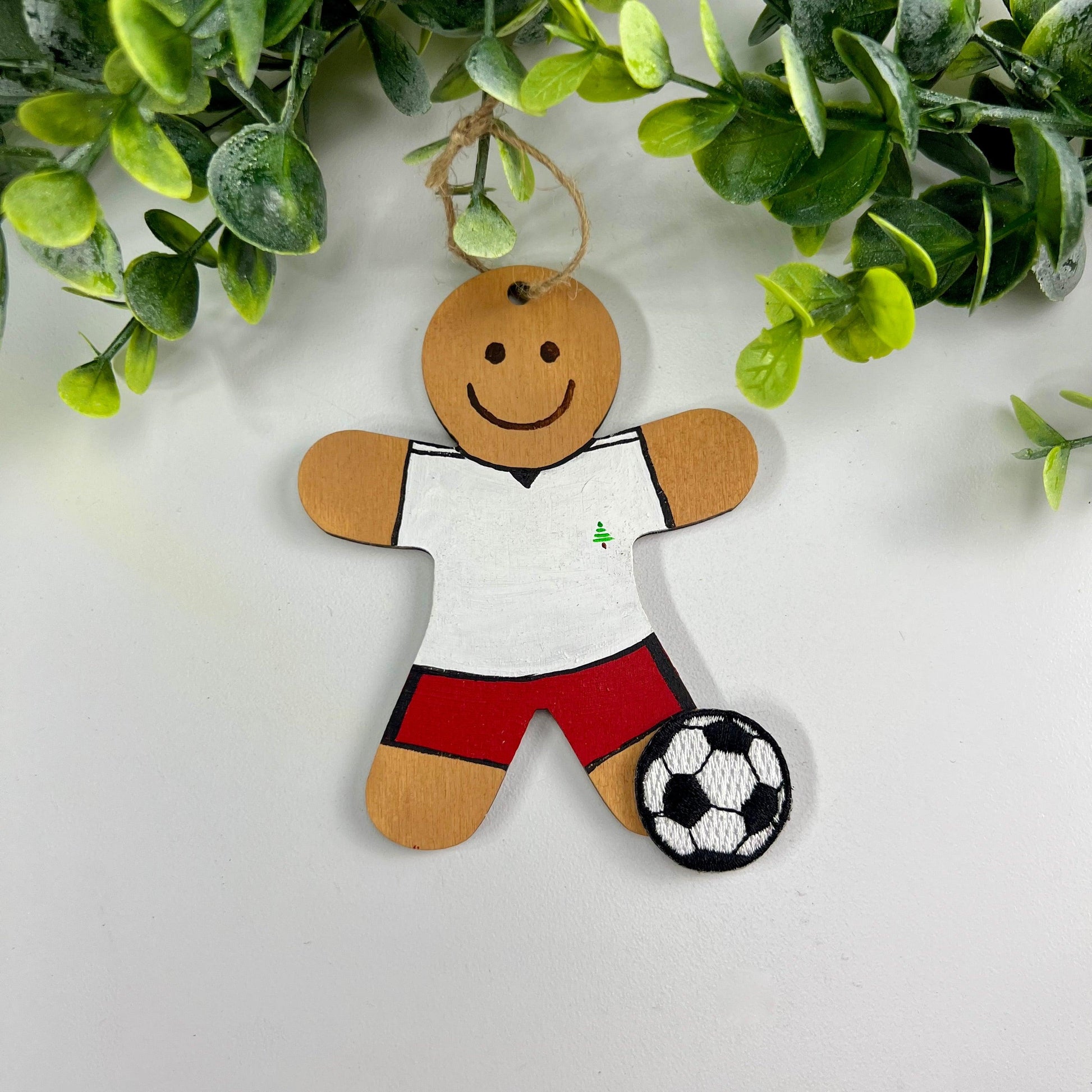 Custom Soccer Player Gingerbread Ornament