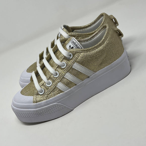 Gold Glitter Adidas Nizza Platform Shoes - ButterMakesMeHappy
