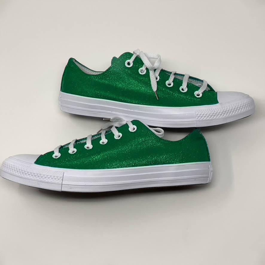 Glitter converse outlet green