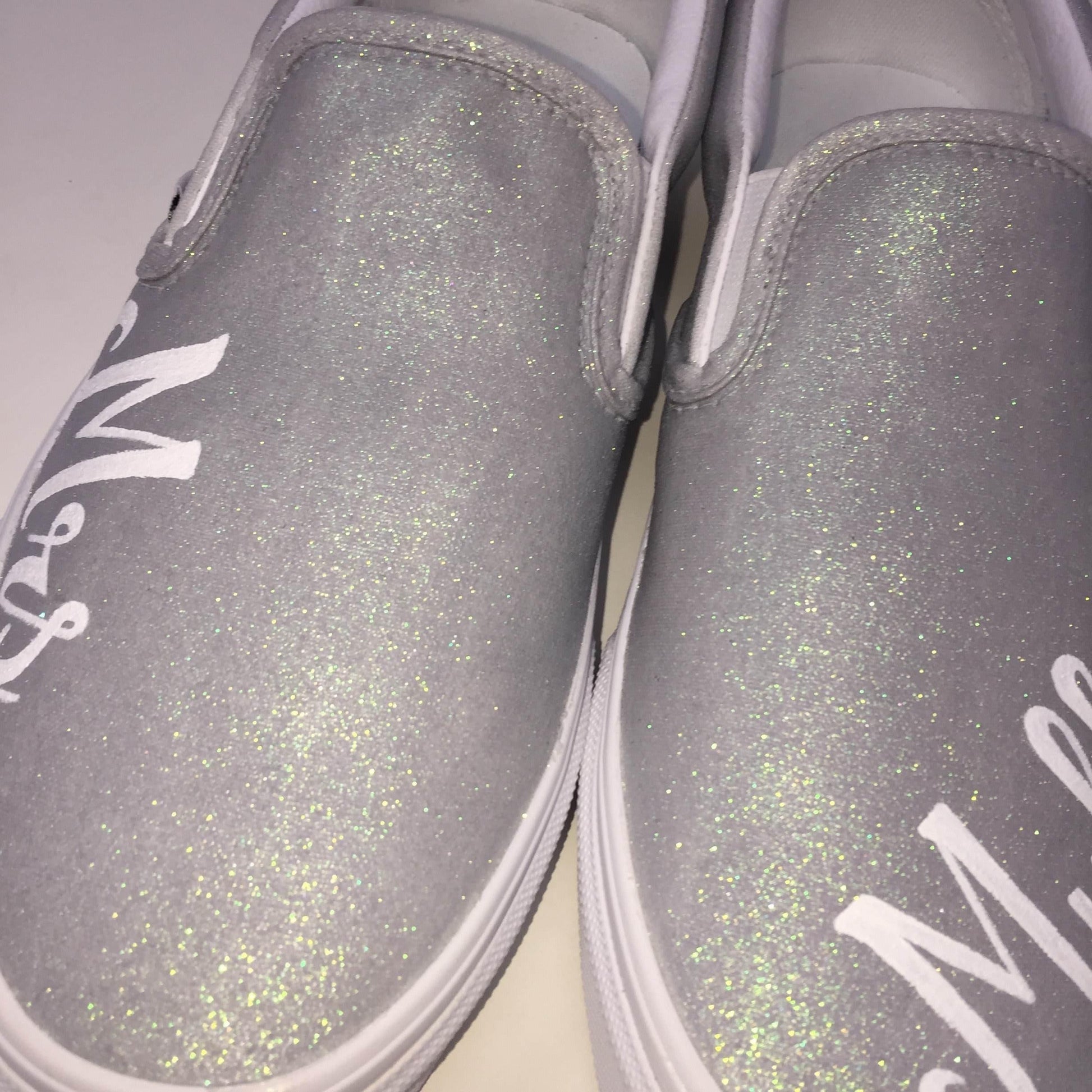 Grey Glitter Wedding Shoes