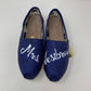 Sparkly Navy Glitter Wedding TOMS with Mrs. Last Name