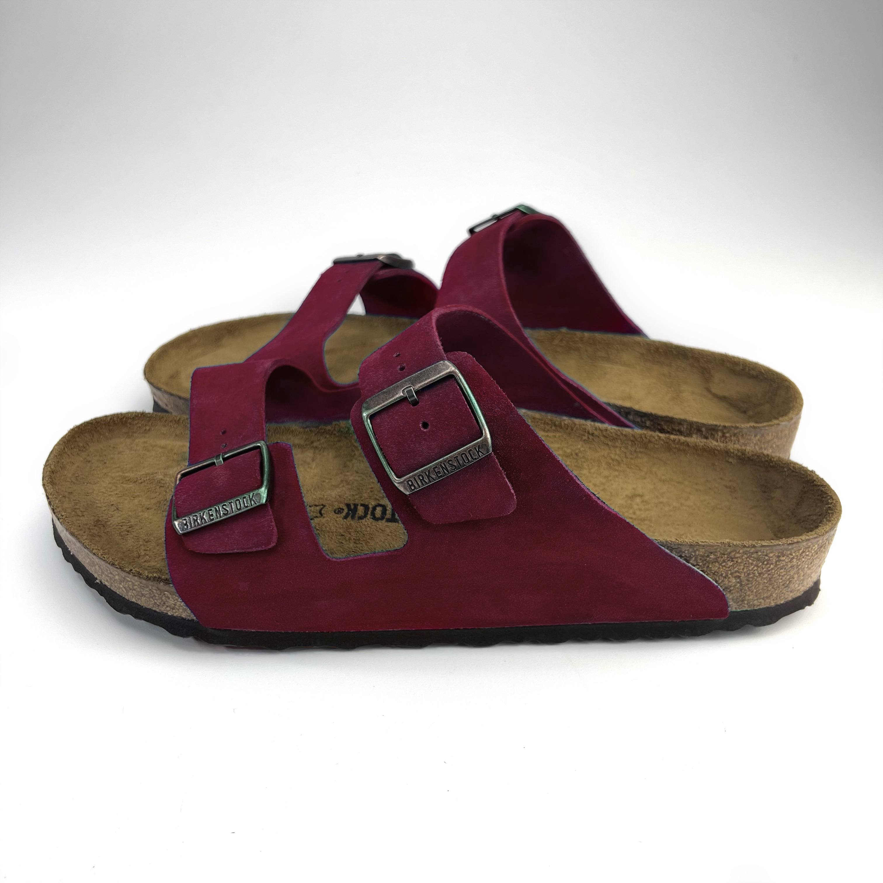 Maroon birkenstocks clearance