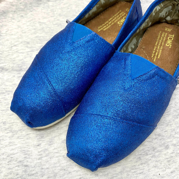 Royal Blue Glitter Shoes - ButterMakesMeHappy