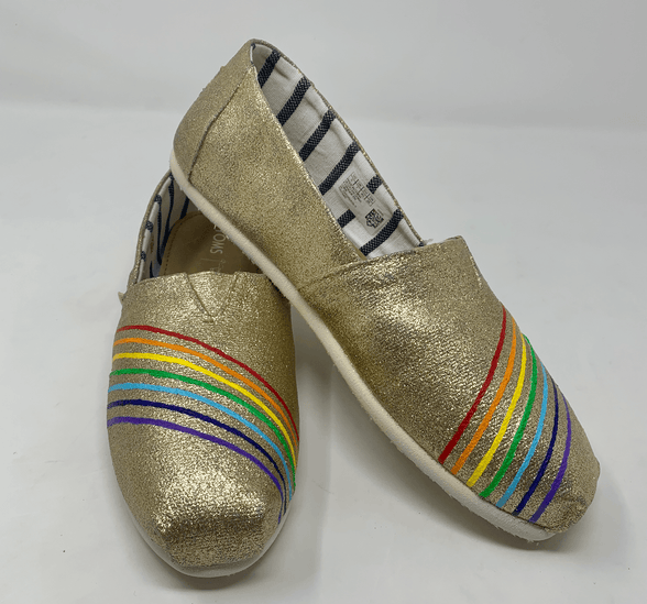 Striped Rainbow Shoes