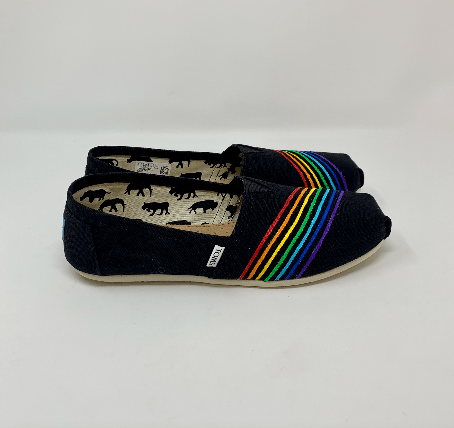 Striped Rainbow Shoes