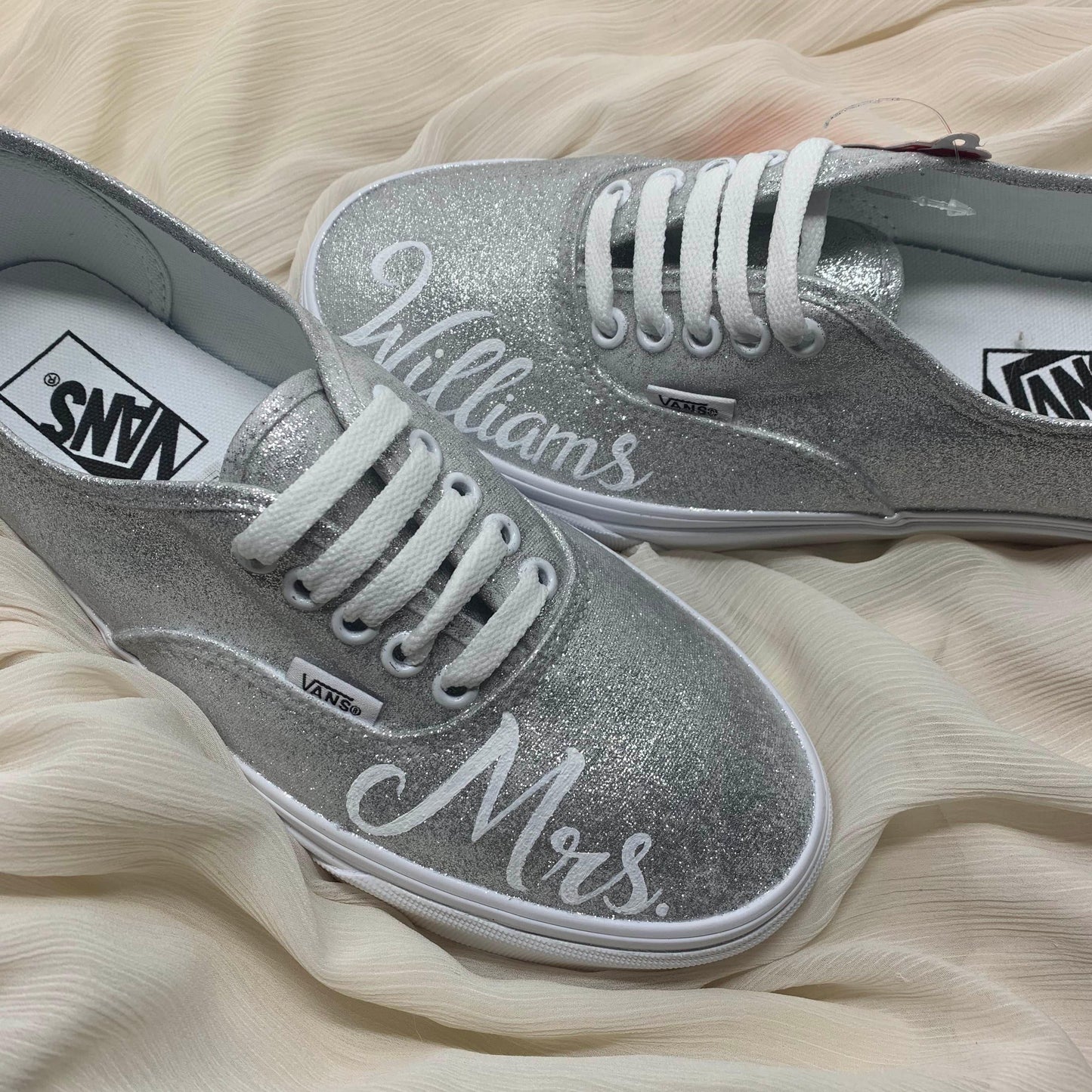 Silver Glitter Wedding Shoes