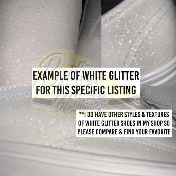 White Glitter Converse - ButterMakesMeHappy
