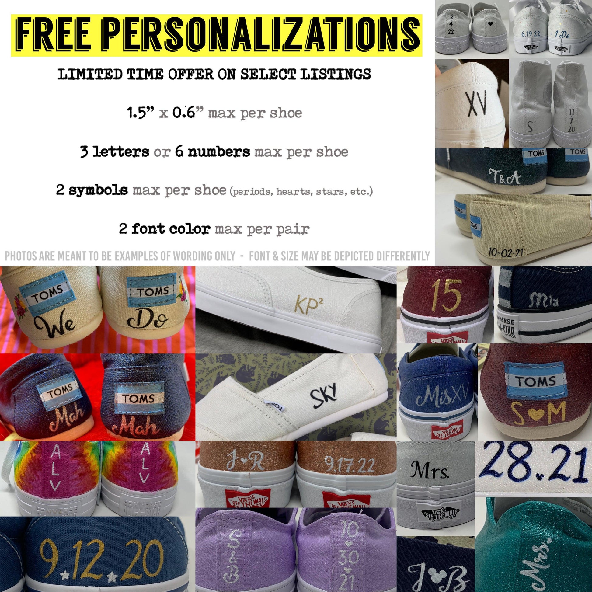 Free Personalizations on Aqua Glitter Shoes from ButterMakesMeHappy