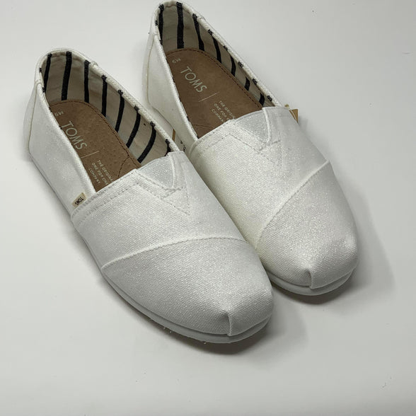 White Glitter TOMS - ButterMakesMeHappy