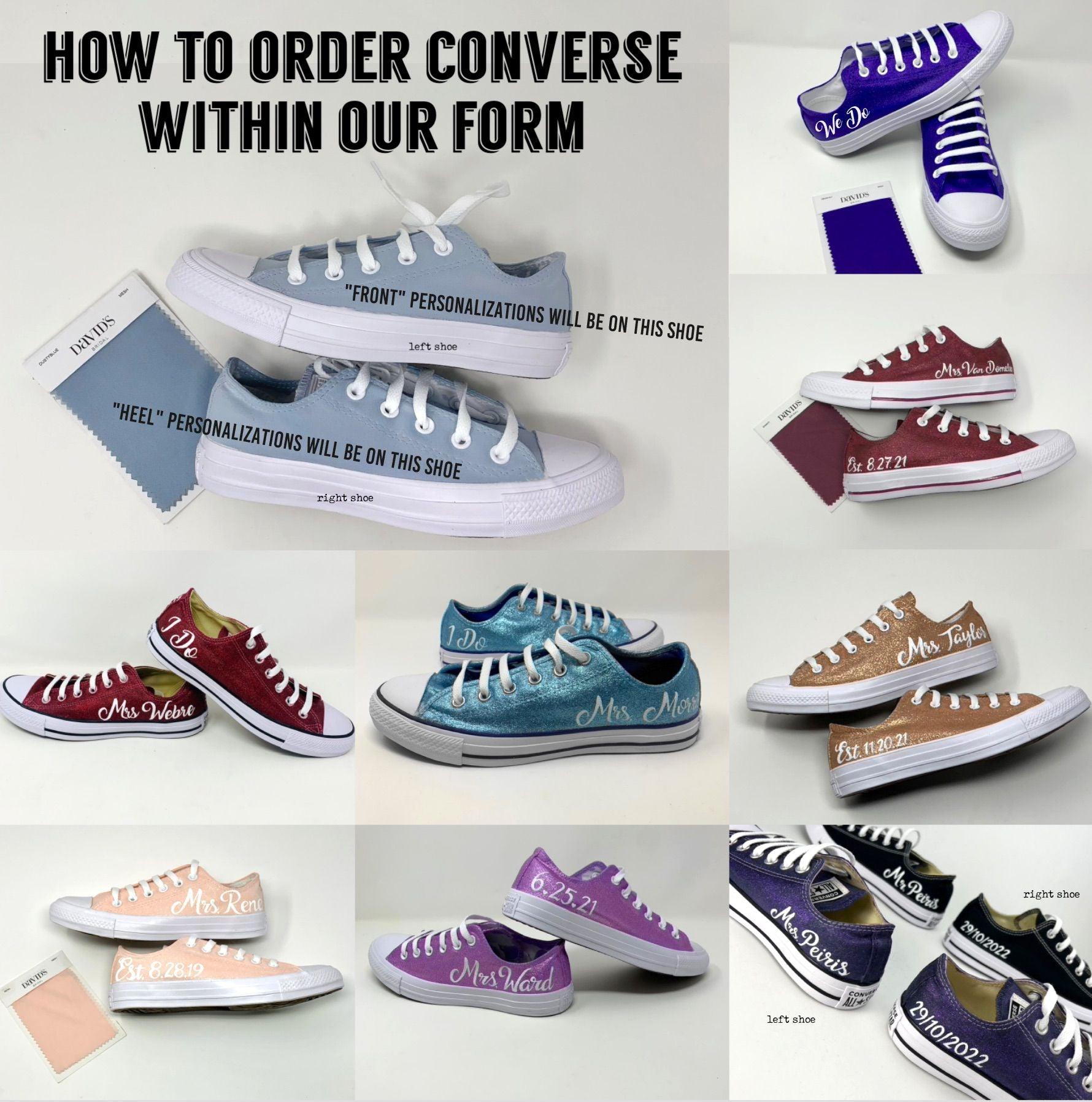 Blue wedding converse on sale shoes