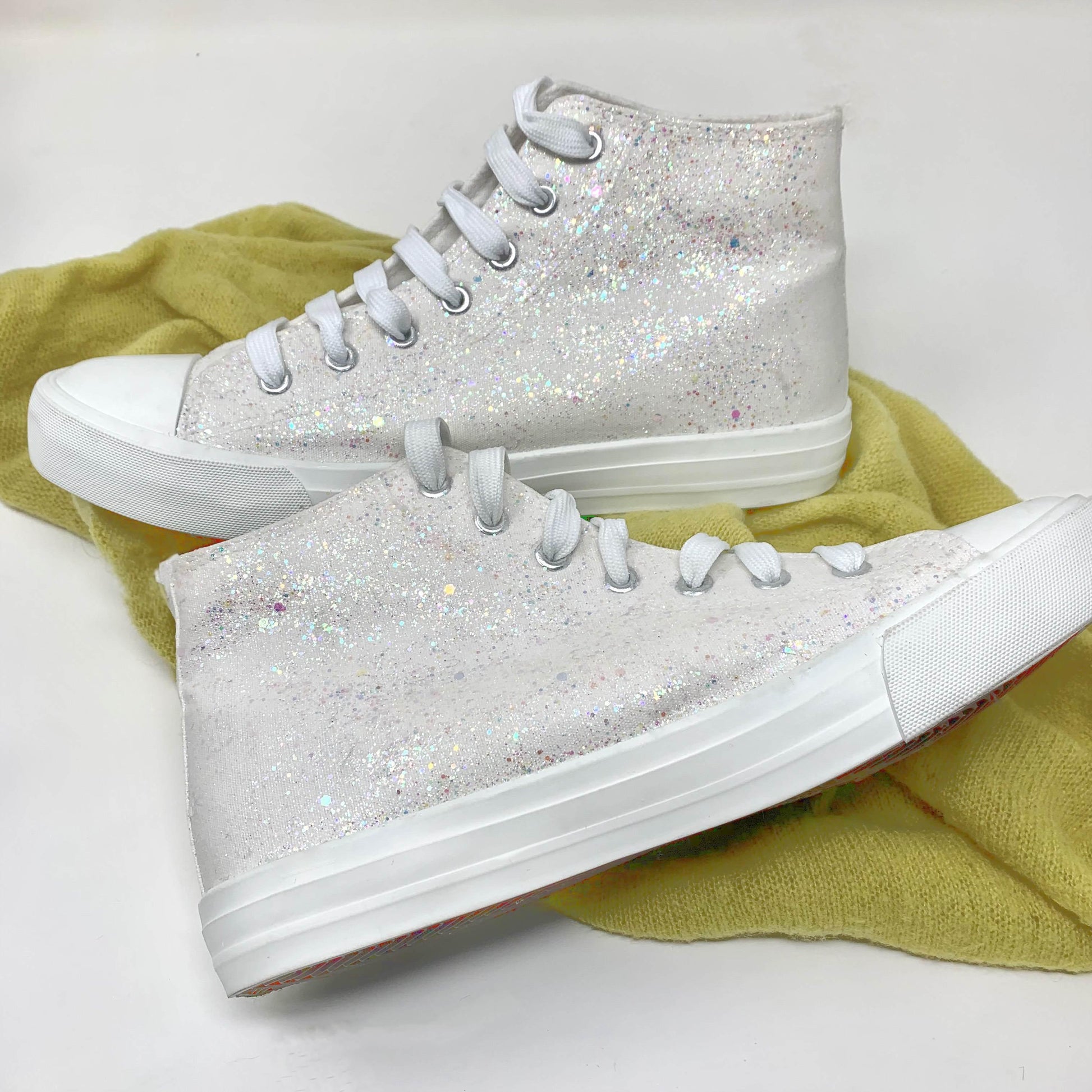 Silver Glitter Converse Basse Sequin Star Glitter Argento Converse