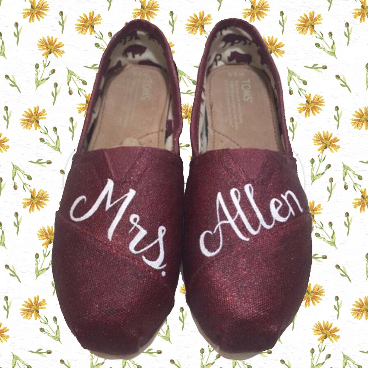 Wine Glitter Wedding Shoes