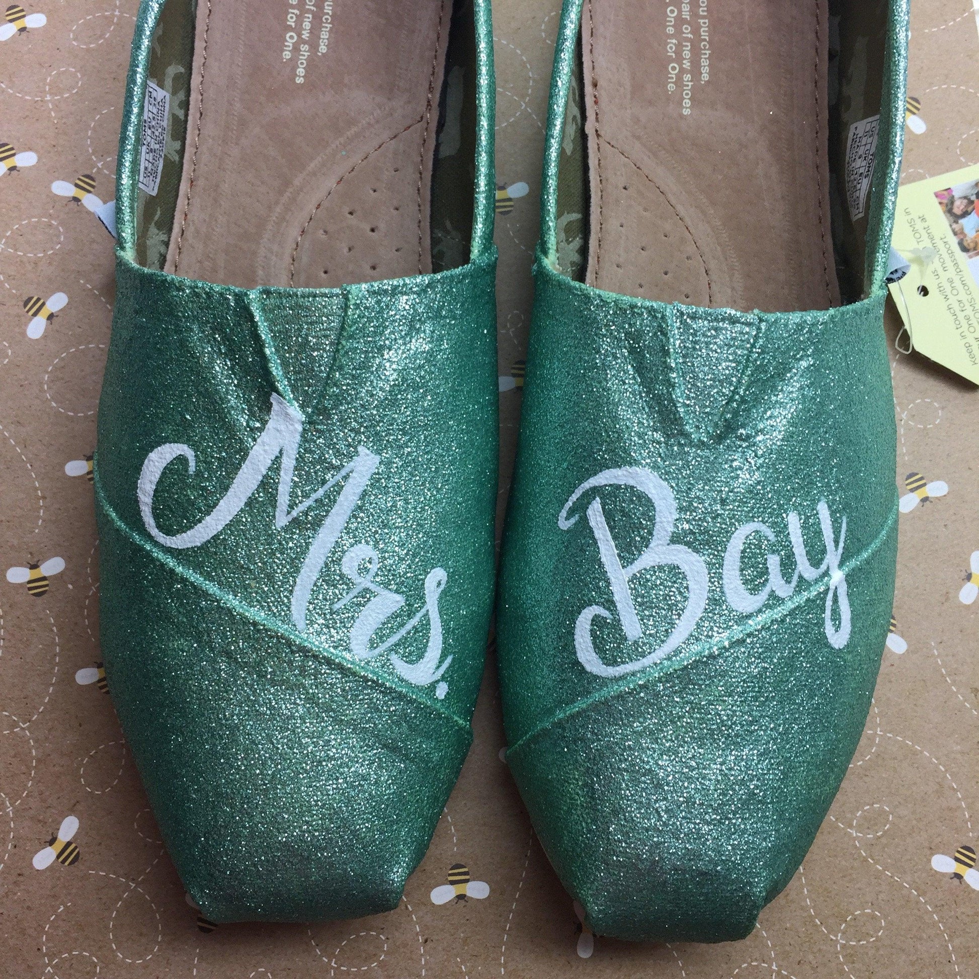 Mrs. Mint Glitter Shoes