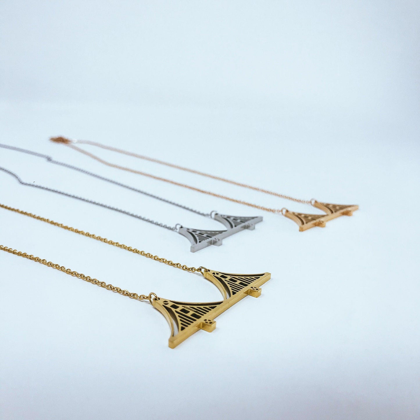Bridge Necklaces in 3 different colors: Gold, Silver & Rose Gold