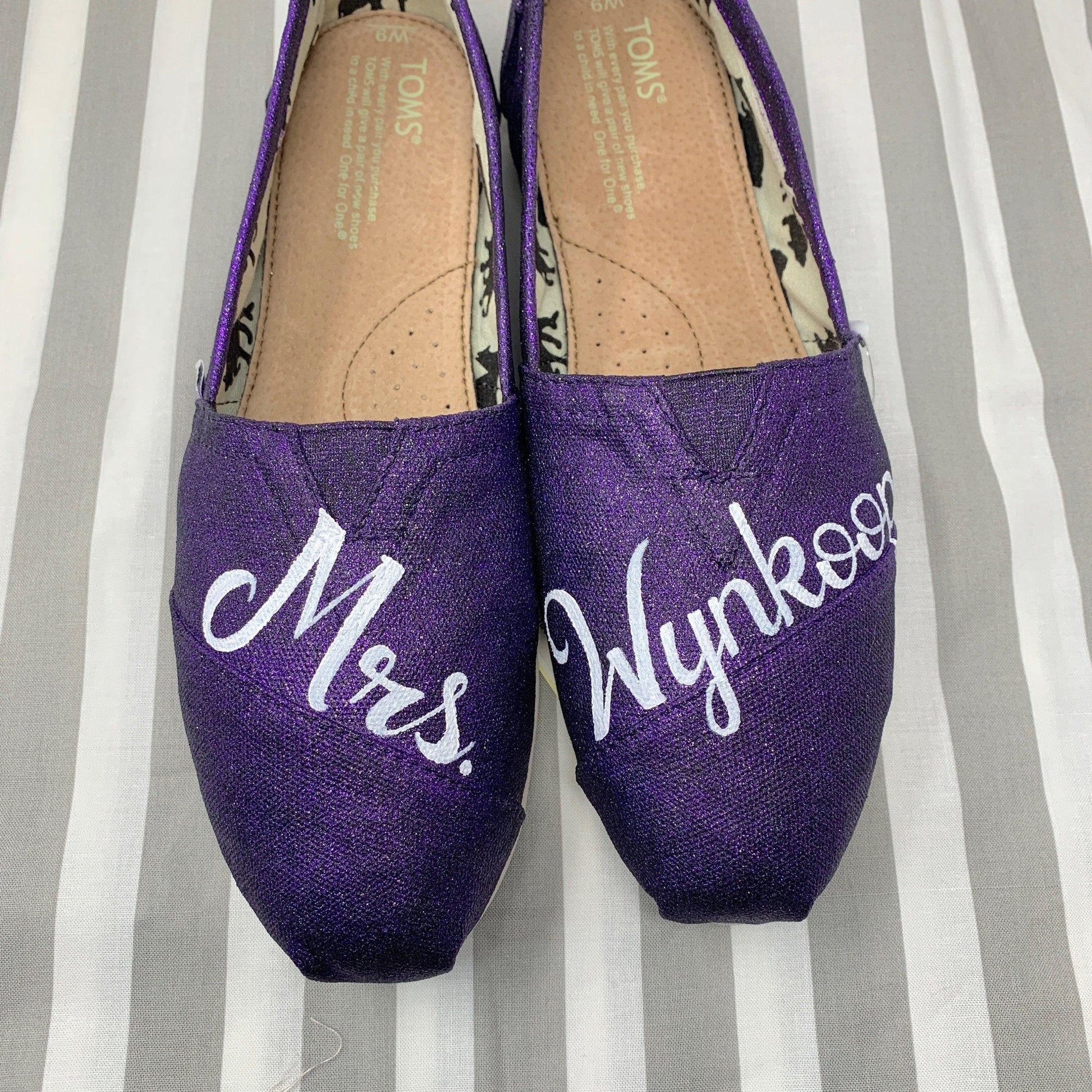 Purple Sparkle Glitter Wedding Shoes