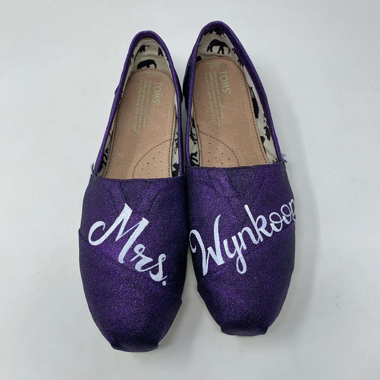 Purple Glitter Wedding Shoes