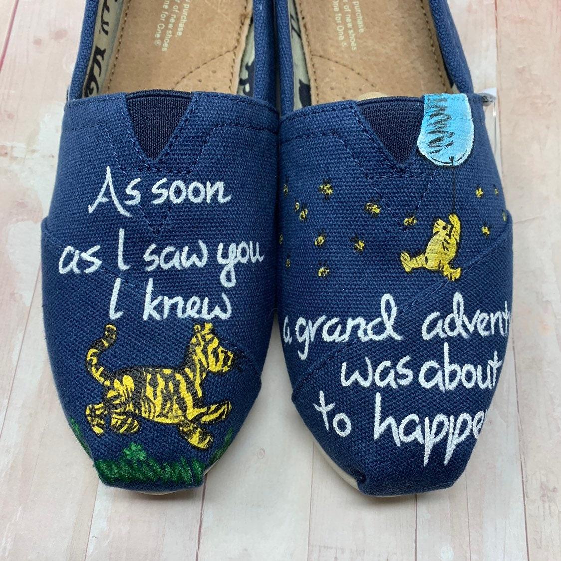 Custom Painted Winnie-the-Pooh Shoes â ButterMakesMeHappy